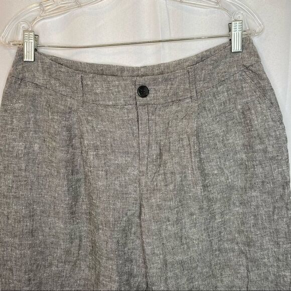 FINAL OFFER Light and Casual A New Day Linen Blend Gray Pleated Pants Size 12 - Picture 2 of 11
